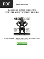 Hardcore: Ronnie Coleman'S Complete Guide To Weight Training