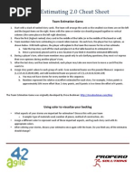 Agile Estimating 2.0 Cheat Sheet