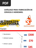 Catalogo Equipo para Producir Hidromiel y Cerveza