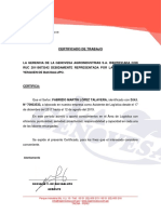 Certificado de Trabajo PDF