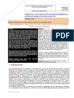 Analisis Experimental de Creación de Biopolímeros A Partir de Residuos Orgánicos