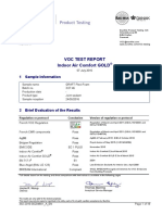 Voc Test Report Indoor Air Comfort GOLD: 1 Sample Information