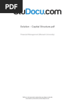 Solution - Capital Structure - PDF Solution - Capital Structure PDF