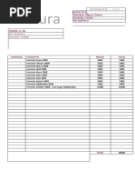 Factura: Cantidad Concepto Precio Total