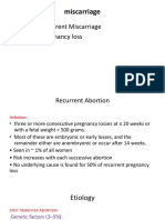 Recurrent Miscarriage - Pregnancy Loss