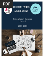 Csec Past Papers With Solutions: Principles of Business Paper 1 2 0 0 2 - 2 0 0 8