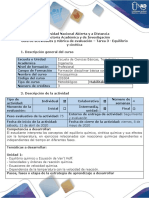 Guía de Actividades y Rúbrica de Evaluación - Tarea 3 - Equilibrio y Cinética PDF