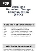 Social and Behaviour Change Communication (SBCC)