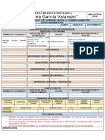 Formato de Informe de Nivel y Primero Inicial de Aprendizaje y Comportamiento