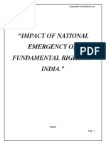 Impact of National Emergency On Fundamental Rights in India.