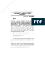 Determinants of Sustainable Banks' Profitability. Evidence From Eu Countries