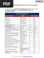 UNESCO World Heritage Sites in India Updated PDF Download by EntranceGeek PDF