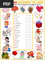 Mothers Day Vocabulary Esl Unscramble The Words Worksheet For Kids