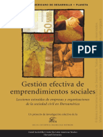 Gestion Efectiva de Emprendimientos Sociales Bid PDF