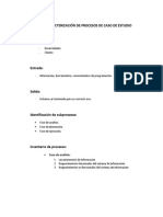 Caracterización de Procesos de Caso de Estudio