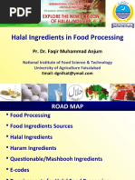 Halal Ingredients in Food Processing: Pr. Dr. Faqir Muhammad Anjum