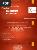 PHY-603: Advanced Condensed Matter Physics: Quantum Espresso