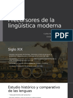 Precursores de La Lingüística Moderna