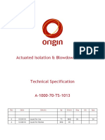 (PCM) - Technical Specification - Actuated Isolation and Blowdown Valves