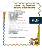 Lista de Utiles Preescolar 2020 PDF