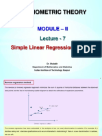 Econometric Theory: Module - Ii