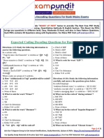 Expected Coding and Decoding Questions For Ibps Po Mains