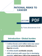 Occupational Risks To Cancer: by Fares (Biosciences-SUA)