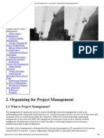 Organizing For Project Management