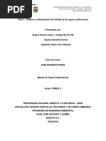 Fase 3 - Análisis e Interpretación de Calidad de Las Aguas Subterráneas