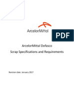 Arcelormittal Dofasco Scrap Specifications and Requirements: Revision Date: January 2017