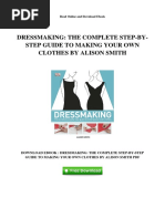 Dressmaking The Complete Step by Step Guide To Making Your Own Clothes by Alison Smith PDF