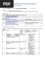 Lovely Professional University, Phagwara: INSTRUCTIONAL PLAN (For Lectures)