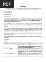 Subject Matter: Case Summary:: Main Decision