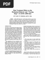 Heat Treatment Effects On The Mechanical Behavior and "Tearing Slope" of A S T M A588 Steel