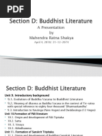 Section D: Buddhist Literature: A Presentation by Mahendra Ratna Shakya