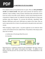 Algorithm State Machine: Circuits and Control Circuits. Data Path Circuits Perform The Functions Such As