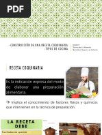 Contrucción de Una Receta Coquinaria. Tipos de Cocina PDF