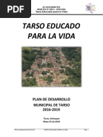 Plan de Desarrollo Tarso 2016 2019