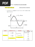 Valor Eficaz de Una Onda Sinusoidal