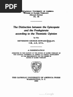 The Distinction Between The Episcopate and The Presbyterate Acccording To The Thomistic Opinion - G. Dolan