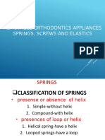 Removable Orthodontics Appliances Springs, Screws and Elastics