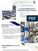 5.1 Generalidades de Los Elementos Finales de Control