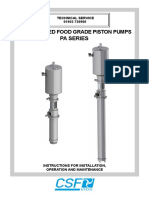 Pa Series: Air Operated Food Grade Piston Pumps