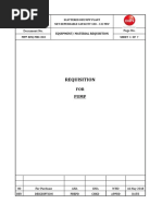 Requisition of Pump 