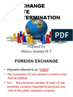 Exchange Rate Determination: Prepared by Mariya Jasmine M Y