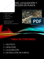 Capacidad, Distribucion y Localizacion de Planta PDF