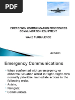 Emergency Communication Procedures Communication Equipment Wake Turbulence