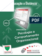 PSICOLOGIA E COMPORTAMENTO ORGANIZACIONAL - Unidade III