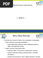 Unit 1: Data Warehousing & Data Mining