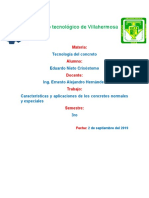 Caracterisiticas y Aplicaciones Del Concreto Normal y Especiales